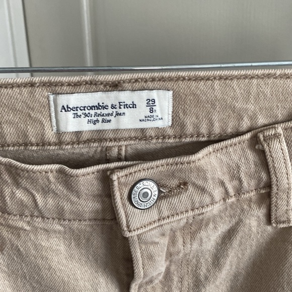 Abercrombie High Rise 90s Relaxed Jeans In Oat Size 29/8r - Picture 6 of 9